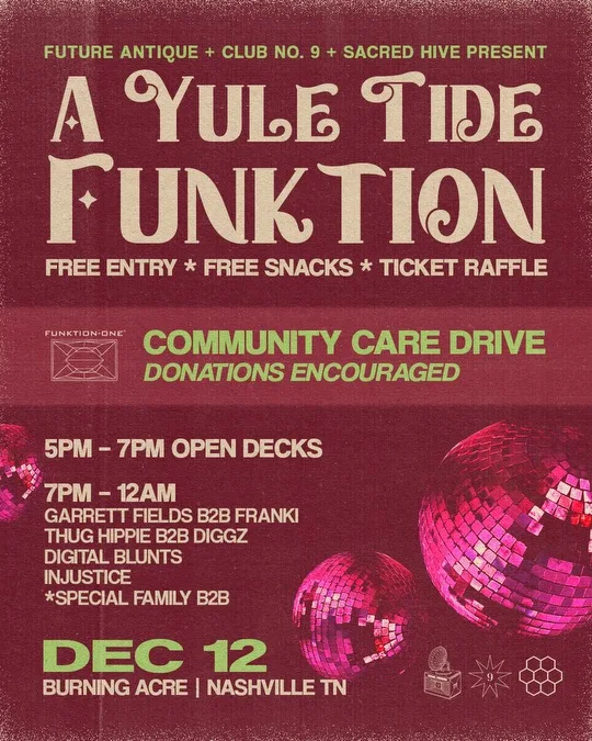 Flyer for A Yule Tide Function - Community Food Drive
